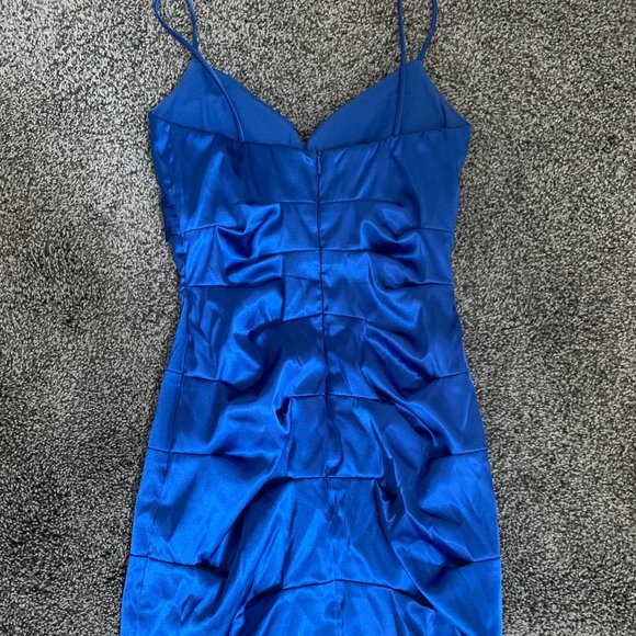 Royal Blue Polyester B Darlin Cocktail Dress - Picture 2 of 2